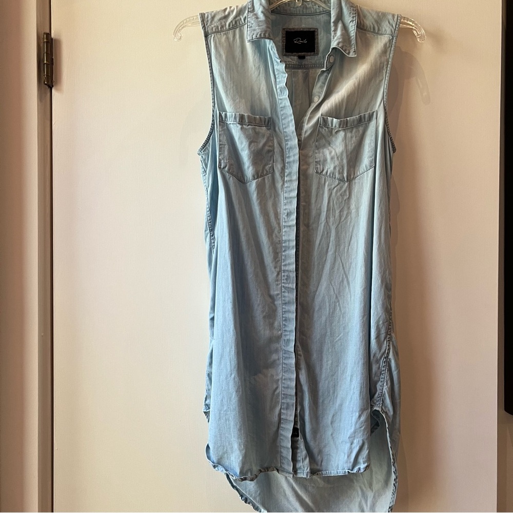 RAILS SLEEVELESS DENIM SHIRTDRESS - Picture 2 of 2